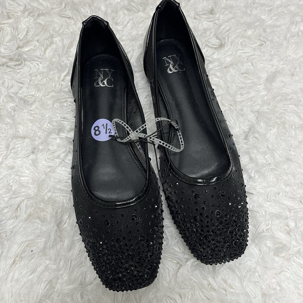New York & Company Priya Ballet Flats black size US 8.5, style# NYC-W24-109